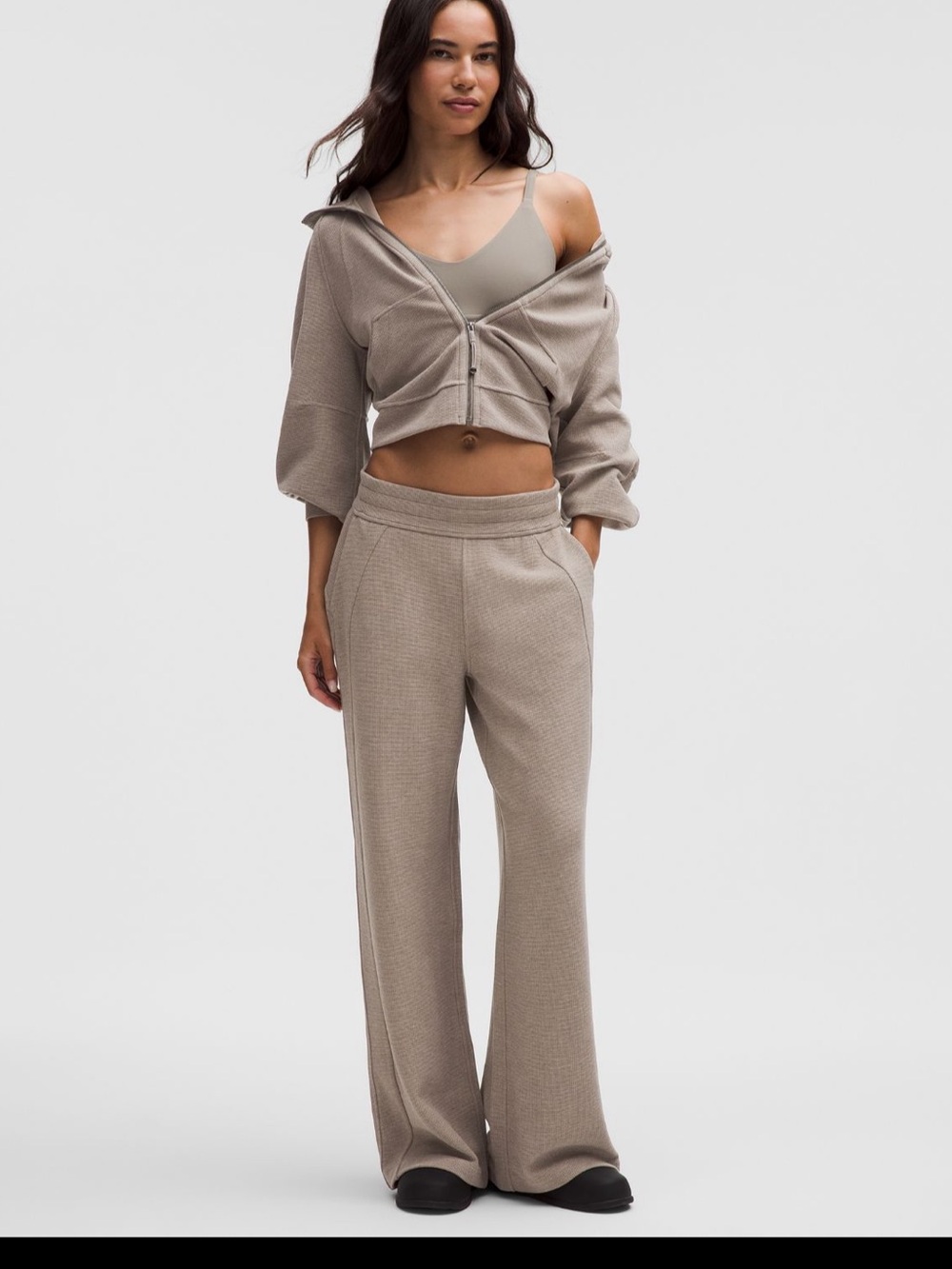 Lululemon Scuba Waffle Knit Wide Leg Pant